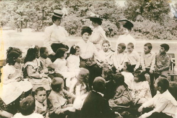 The Fresh Air Society on Belle Isle on a summer afternoon in 1905.