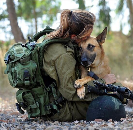 A rare visit to the IDF’s “Oketz” ("Sting") Canine Unit reveals that both dogs and handlers are meticulously selected. Photo: Meir Azulay, Courtesy IDF