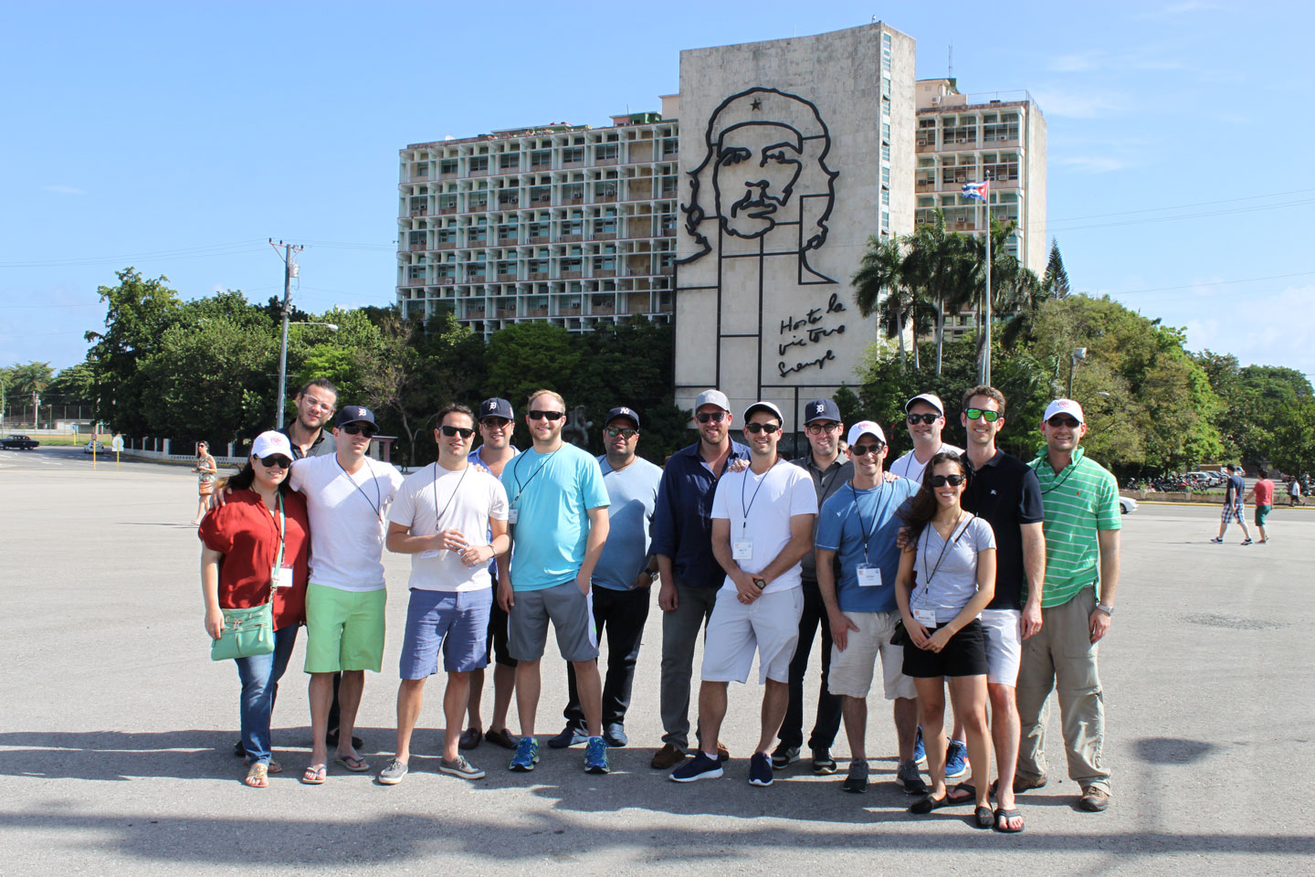 Group Upon Arrival in Central Square, Havana