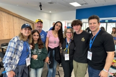 Randi Sakwa, Michael Berger, and Betsy Heuer and Jory Chernett with students from Kafar Silver